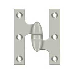Deltana [OK3025B15-R] Solid Brass Door Olive Knuckle Hinge - Right Handed - Brushed Nickel Finish - 3&quot; H x 2 1/2&quot; W