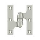 Deltana [OK3025B15-L] Solid Brass Door Olive Knuckle Hinge - Left Handed - Brushed Nickel Finish - 3&quot; H x 2 1/2&quot; W