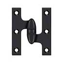 Deltana [OK3025B19-R] Solid Brass Door Olive Knuckle Hinge - Right Handed - Paint Black Finish - Pair - 3" H x 2 1/2" W