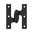 Deltana [OK3025B19-L] Solid Brass Door Olive Knuckle Hinge - Left Handed - Paint Black Finish - 3&quot; H x 2 1/2&quot; W