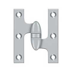 Deltana [OK3025B26D-R] Solid Brass Door Olive Knuckle Hinge - Right Handed - Brushed Chrome Finish - 3&quot; H x 2 1/2&quot; W