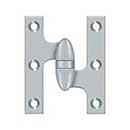 Deltana [OK3025B26D-R] Solid Brass Door Olive Knuckle Hinge - Right Handed - Brushed Chrome Finish - Pair - 3" H x 2 1/2" W