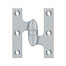 Deltana [OK3025B26D-R] Solid Brass Door Olive Knuckle Hinge - Right Handed - Brushed Chrome Finish - 3&quot; H x 2 1/2&quot; W