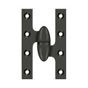 Deltana [OK5032B10B-R] Solid Brass Door Olive Knuckle Hinge - Right Handed - Oil Rubbed Bronze Finish - Pair - 5" H x 3 1/4" W