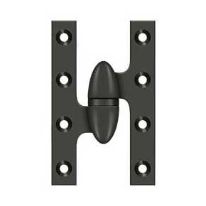 Deltana [OK5032B10B-L] Solid Brass Door Olive Knuckle Hinge - Left Handed - Oil Rubbed Bronze Finish - Pair - 5" H x 3 1/4" W