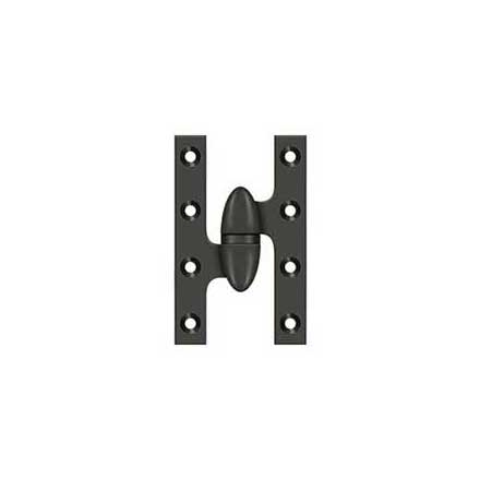 Deltana [OK5032B10B-L] Solid Brass Door Olive Knuckle Hinge - Left Handed - Oil Rubbed Bronze Finish - Pair - 5&quot; H x 3 1/4&quot; W