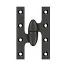 Deltana [OK5032B10B-L] Solid Brass Door Olive Knuckle Hinge - Left Handed - Oil Rubbed Bronze Finish - Pair - 5" H x 3 1/4" W