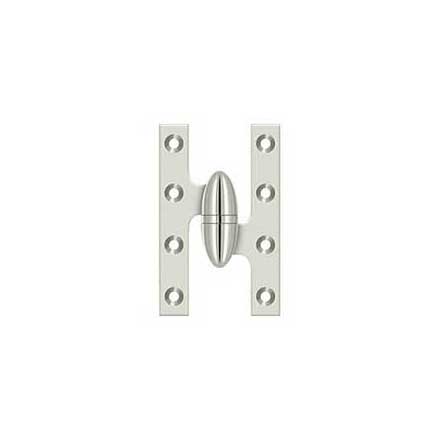 Deltana [OK5032B14-R] Solid Brass Door Olive Knuckle Hinge - Right Handed - Polished Nickel Finish - 5&quot; H x 3 1/4&quot; W