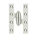 Deltana [OK5032B14-R] Solid Brass Door Olive Knuckle Hinge - Right Handed - Polished Nickel Finish - Pair - 5" H x 3 1/4" W
