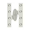 Deltana [OK5032B14-L] Solid Brass Door Olive Knuckle Hinge - Left Handed - Polished Nickel Finish - Pair - 5" H x 3 1/4" W