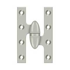 Deltana [OK5032B15-R] Solid Brass Door Olive Knuckle Hinge - Right Handed - Brushed Nickel Finish - 5&quot; H x 3 1/4&quot; W