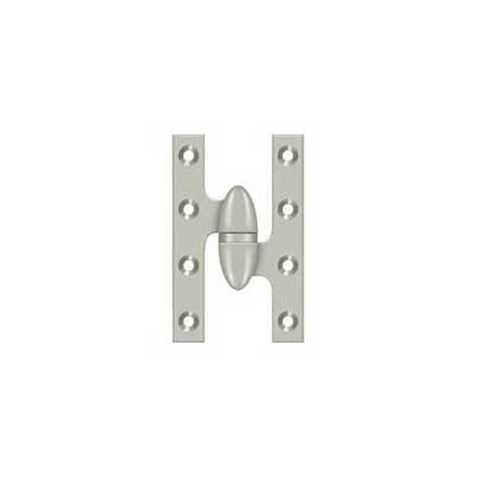 Deltana [OK5032B15-R] Solid Brass Door Olive Knuckle Hinge - Right Handed - Brushed Nickel Finish - 5" H x 3 1/4" W