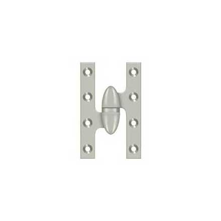 Deltana [OK5032B15-L] Solid Brass Door Olive Knuckle Hinge - Left Handed - Brushed Nickel Finish - 5&quot; H x 3 1/4&quot; W