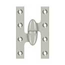 Deltana [OK5032B15-L] Solid Brass Door Olive Knuckle Hinge - Left Handed - Brushed Nickel Finish - Pair - 5" H x 3 1/4" W
