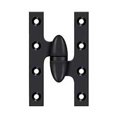 Deltana [OK5032B19-R] Solid Brass Door Olive Knuckle Hinge - Right Handed - Paint Black Finish - 5&quot; H x 3 1/4&quot; W
