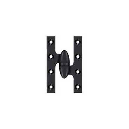 Deltana [OK5032B19-R] Solid Brass Door Olive Knuckle Hinge - Right Handed - Paint Black Finish - 5" H x 3 1/4" W