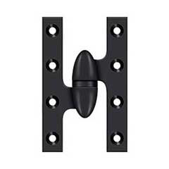 Deltana [OK5032B19-L] Solid Brass Door Olive Knuckle Hinge - Left Handed - Paint Black Finish - 5&quot; H x 3 1/4&quot; W