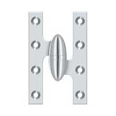 Deltana [OK5032B26-R] Solid Brass Door Olive Knuckle Hinge - Right Handed - Polished Chrome Finish - 5&quot; H x 3 1/4&quot; W
