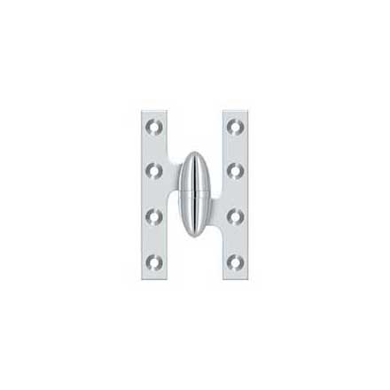 Deltana [OK5032B26-R] Solid Brass Door Olive Knuckle Hinge - Right Handed - Polished Chrome Finish - 5&quot; H x 3 1/4&quot; W