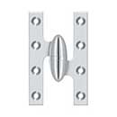 Deltana [OK5032B26-R] Solid Brass Door Olive Knuckle Hinge - Right Handed - Polished Chrome Finish - 5&quot; H x 3 1/4&quot; W