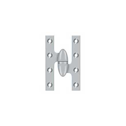 Deltana [OK5032B26D-R] Solid Brass Door Olive Knuckle Hinge - Right Handed - Brushed Chrome Finish - 5&quot; H x 3 1/4&quot; W