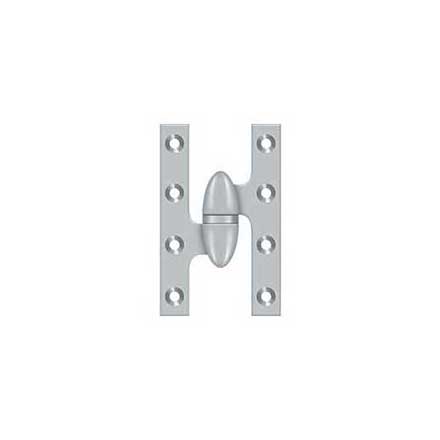 Deltana [OK5032B26D-L] Solid Brass Door Olive Knuckle Hinge - Left Handed - Brushed Chrome Finish - 5&quot; H x 3 1/4&quot; W