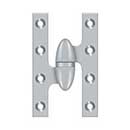 Deltana [OK5032B26D-L] Solid Brass Door Olive Knuckle Hinge - Left Handed - Brushed Chrome Finish - 5&quot; H x 3 1/4&quot; W