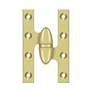 Deltana [OK5032B3-R] Solid Brass Door Olive Knuckle Hinge - Right Handed - Polished Brass Finish - 5&quot; H x 3 1/4&quot; W