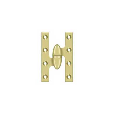 Deltana [OK5032B3-L] Solid Brass Door Olive Knuckle Hinge - Left Handed - Polished Brass Finish - 5&quot; H x 3 1/4&quot; W