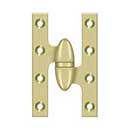Deltana [OK5032B3UNL-R] Solid Brass Door Olive Knuckle Hinge - Right Handed - Polished Brass (Unlacquered) Finish - 5&quot; H x 3 1/4&quot; W