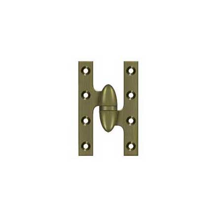 Deltana [OK5032B5-R] Solid Brass Door Olive Knuckle Hinge - Right Handed - Antique Brass Finish - 5&quot; H x 3 1/4&quot; W