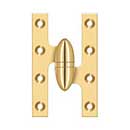 Deltana [OK5032BCR003-R] Solid Brass Door Olive Knuckle Hinge - Right Handed - Polished Brass (PVD) Finish - 5&quot; H x 3 1/4&quot; W
