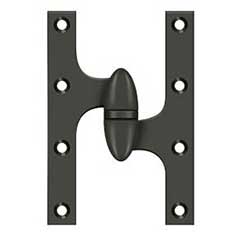 Deltana [OK6040B10B-R] Solid Brass Door Olive Knuckle Hinge - Right Handed - Oil Rubbed Bronze Finish - Pair - 6&quot; H x 4&quot; W