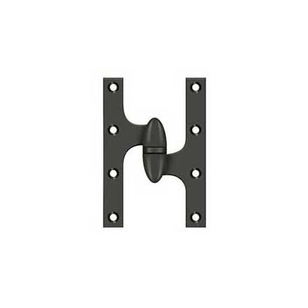 Deltana [OK6040B10B-R] Solid Brass Door Olive Knuckle Hinge - Right Handed - Oil Rubbed Bronze Finish - 6&quot; H x 4&quot; W