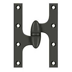 Deltana [OK6040B10B-L] Solid Brass Door Olive Knuckle Hinge - Left Handed - Oil Rubbed Bronze Finish - 6&quot; H x 4&quot; W