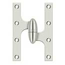 Deltana [OK6040B14-R] Solid Brass Door Olive Knuckle Hinge - Right Handed - Polished Nickel Finish - Pair - 6&quot; H x 4&quot; W