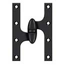 Deltana [OK6040B19-L] Solid Brass Door Olive Knuckle Hinge - Left Handed - Paint Black Finish - 6" H x 4" W