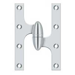 Deltana [OK6040B26-R] Solid Brass Door Olive Knuckle Hinge - Right Handed - Polished Chrome Finish - 6&quot; H x 4&quot; W