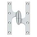 Deltana [OK6040B26-R] Solid Brass Door Olive Knuckle Hinge - Right Handed - Polished Chrome Finish - 6&quot; H x 4&quot; W