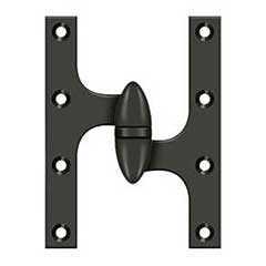 Deltana [OK6045B10B-R] Solid Brass Door Olive Knuckle Hinge - Right Handed - Oil Rubbed Bronze Finish - Pair - 6&quot; H x 4 1/2&quot; W