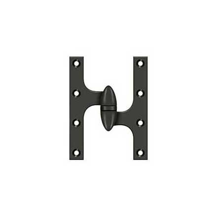 Deltana [OK6045B10B-R] Solid Brass Door Olive Knuckle Hinge - Right Handed - Oil Rubbed Bronze Finish - Pair - 6&quot; H x 4 1/2&quot; W