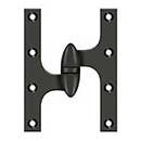 Deltana [OK6045B10B-L] Solid Brass Door Olive Knuckle Hinge - Left Handed - Oil Rubbed Bronze Finish - Pair - 6&quot; H x 4 1/2&quot; W