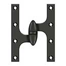 Deltana [OK6045B10B-L] Solid Brass Door Olive Knuckle Hinge - Left Handed - Oil Rubbed Bronze Finish - 6" H x 4 1/2" W