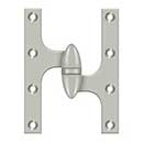 Deltana [OK6045B15-R] Solid Brass Door Olive Knuckle Hinge - Right Handed - Brushed Nickel Finish - 6&quot; H x 4 1/2&quot; W