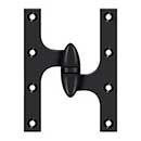 Deltana [OK6045B19-R] Solid Brass Door Olive Knuckle Hinge - Right Handed - Paint Black Finish - Pair - 6" H x 4 1/2" W