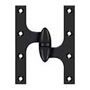 Deltana [OK6045B19-R] Solid Brass Door Olive Knuckle Hinge - Right Handed - Paint Black Finish - 6&quot; H x 4 1/2&quot; W