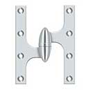 Deltana [OK6045B26-L] Solid Brass Door Olive Knuckle Hinge - Left Handed - Polished Chrome Finish - 6&quot; H x 4 1/2&quot; W