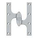 Deltana [OK6045B26D-R] Solid Brass Door Olive Knuckle Hinge - Right Handed - Brushed Chrome Finish - Pair - 6" H x 4 1/2" W