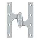 Deltana [OK6045B26D-R] Solid Brass Door Olive Knuckle Hinge - Right Handed - Brushed Chrome Finish - 6&quot; H x 4 1/2&quot; W