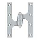 Deltana [OK6045B26D-L] Solid Brass Door Olive Knuckle Hinge - Left Handed - Brushed Chrome Finish - 6&quot; H x 4 1/2&quot; W